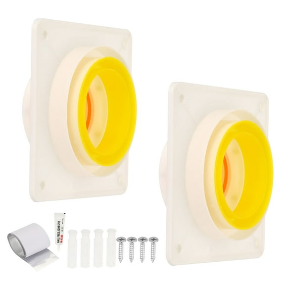 Uxcell 3"-5" Backdraft Damper ABS Flexible Airflow Inline Backflow Duct Adaptor 2 Set