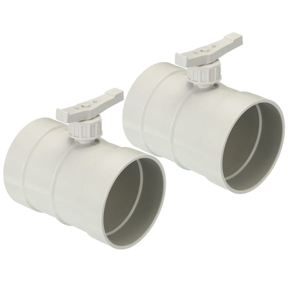 Uxcell 3.5" HVAC Duct Manual Volume Damper, 2 Pack PP Adjustment Flame Retardant Airflow Backdraft Damper Control Beige
