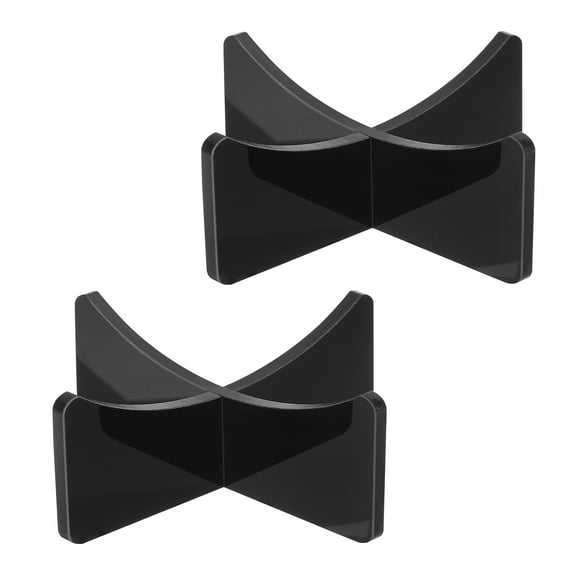 Uxcell 3.5 Inch Acrylic Ball Display Stand Holder for Football Basketball Black 2 Pack