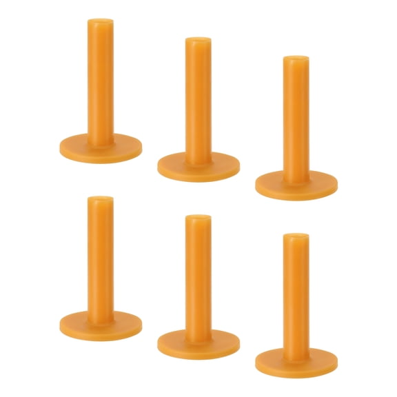 Uxcell 3.5 Inch Rubber Golf Tee, 6 Pack Tall Training Driving Range Tee Stable Ball Holder, Yellow