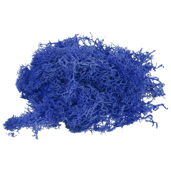 Uxcell 3.5 OZ Fake Moss Preserved Reindeer Moss Artificial Moss Lichen Centerpieces Decor Faux Moss Dark Blue