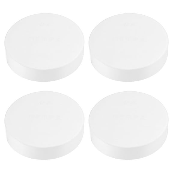 Uxcell 3.5" PVC Pipe End Cap Fitting, 4 Pack Furniture Grade Plug Coupling Socket