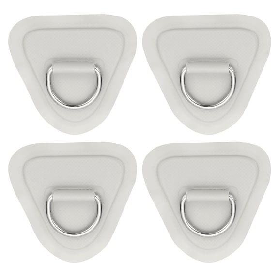 Uxcell 3.5" Paddle Board D Rings, Stainless Steel D-Ring Patch, Gray 4Pcs