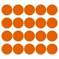 thumbnail image 1 of Uxcell 3.5" Round Floor Sticker Classroom Spot Marker Adhesive Waterproof Vinyl Line Up Sign Orange 20 Pack, 1 of 6
