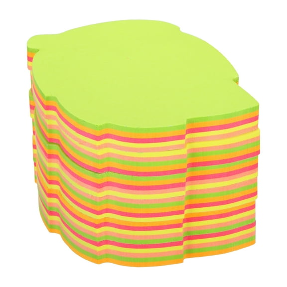 Uxcell 6 Count 3.5" x 2.7" Leaf Shape Sticky Notes, Cute Self-Stick Memo Pads 100 Sheets/Pad