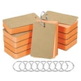 thumbnail image 1 of Uxcell 3.5" x 2" Blank Flash Cards with Rings Study Cards Index Cards Note Card Pre Hole Punched, Orange 500 Pack, 1 of 6
