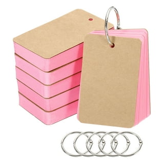 Flash Cards, Ruled with Pink Frame, A6, Pack of 80