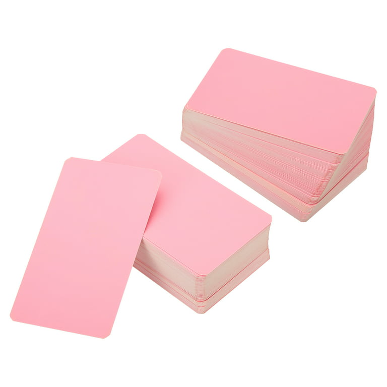 Uxcell 3.5 x 2 Blank Paper Business Cards, 180 Pack Small Index Flash  Cards Words Message Note Card, Pink 