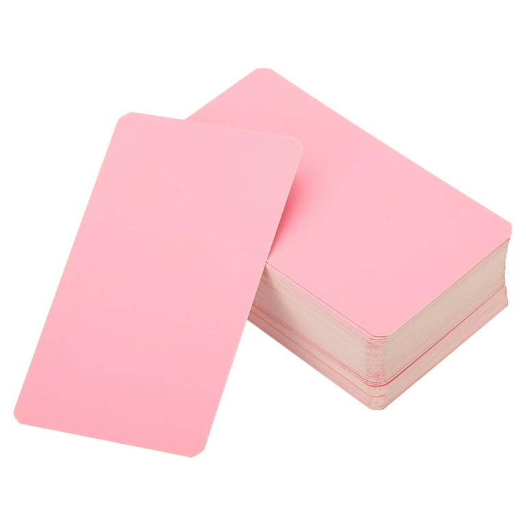 Uxcell 3.5 x 2 Blank Paper Business Cards, 90 Pack Small Index Flash Cards  Words Message Note Card, Pink 