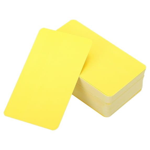 Uxcell 3.5" x 2" Blank Paper Business Cards, 90 Pack Small Index Flash Cards Words Message Note Card, Yellow