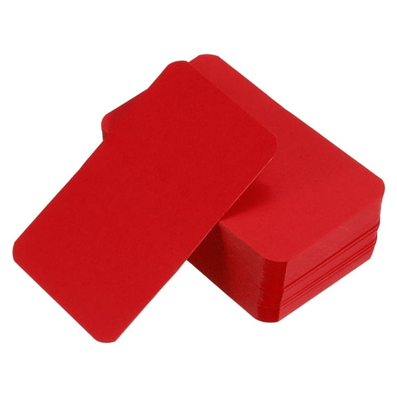 Uxcell 3.5" x 2" Blank Paper Business Cards Small Index Flash Cards Message Note Card, Red 300 Pack