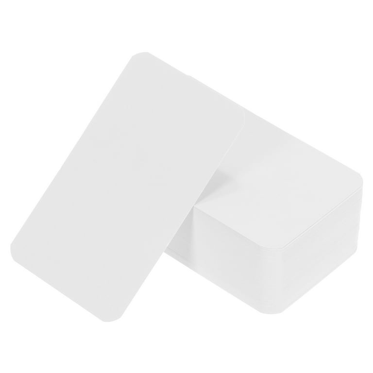 Uxcell 3.5 x 2 Blank Paper Business Cards Small Index Flash Cards Message  Note Card, White 100 Pack 