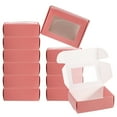 thumbnail image 1 of Uxcell 3.5"x2.5"x1" Paper Soap Box with Window Homemade Soap Boxes Rectangle Presents Packaging Boxes, Pink 30 Pack, 1 of 6