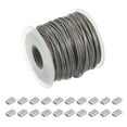 thumbnail image 1 of Uxcell 3/50" OD 98.4 Ft 304 Stainless Steel Cable Wire Rope with Aluminum Sleeves 7 x 7 Strand Rope, Silver, 1 of 6