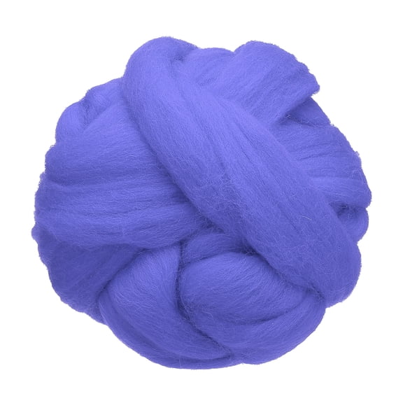 Uxcell 3.53oz Wool Roving Yarn Felting Wool Fiber for Needle Felting and Craft Supplies, Light Clear Gray