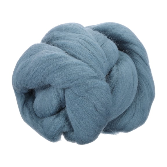 Uxcell 3.53oz Wool Roving Yarn Felting Wool Fiber for Needle Felting and Craft Supplies, Light Ink