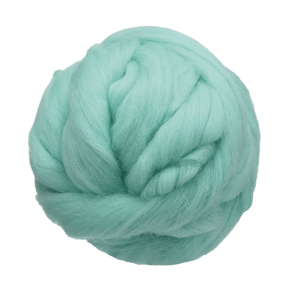Uxcell 3.53oz Wool Roving Yarn Felting Wool Fiber for Needle Felting and Craft Supplies, Tea Green