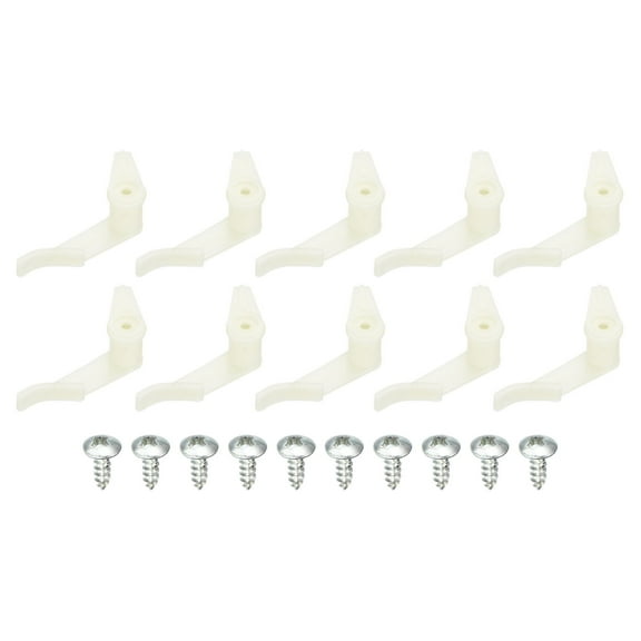 Uxcell 3.5mm Ceiling Lampshade Clips Fixed Buckle Light Fixture Accessories ABS Plastic White 10 Pair