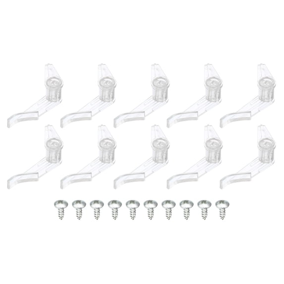 Uxcell 3.5mm Ceiling Lampshade Clips Fixed Buckle Light Fixture Accessories Plastic Transparent 10 Pair