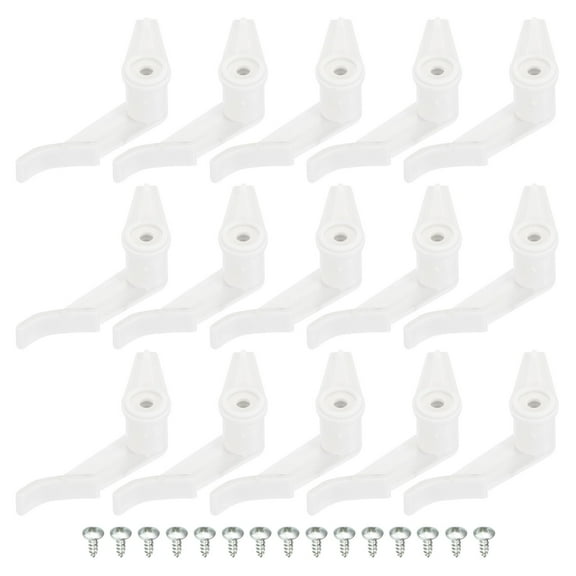 Uxcell 3.5mm Ceiling Lampshade Clips Fixed Buckle Light Fixture Accessories White 15 Pair