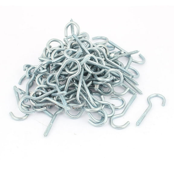 Uxcell 3.5mm Dia Thread Zinc Plated Eye Bolt Eyelet Hook Screw Assortment Blue (100-pack)