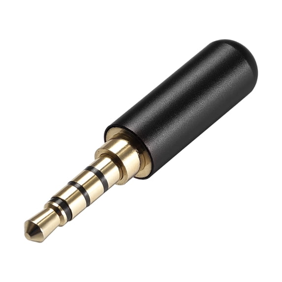Uxcell 3.5mm Male Headphone Plug Jack Stereo DIY Headset Earphone Soldering Copper Black