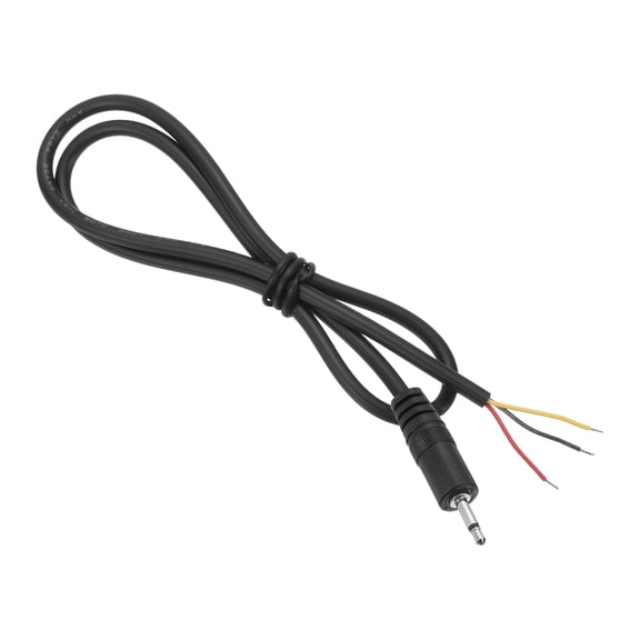 Uxcell 3.5mm Male Jack to Bare Wire Open End Replacement 28AWG TRS 3 Pole Stereo 1/8" Mono Audio Cable Plug Jack Plug 41mm for Earphone Headphone Cable Repair, 0.25m/9.8 inches