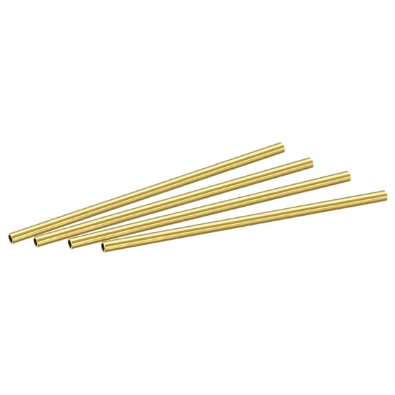 Uxcell 3.5mm OD 0.5mm Wall Thickness 100mm Length Brass Round Tube 4 Pack