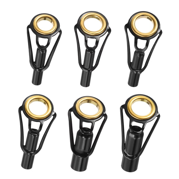 Uxcell 3-6.5mm Tube Dia Fishing Rod Tips Repair Kit Stainless Steel Ring Guide 30 Pack