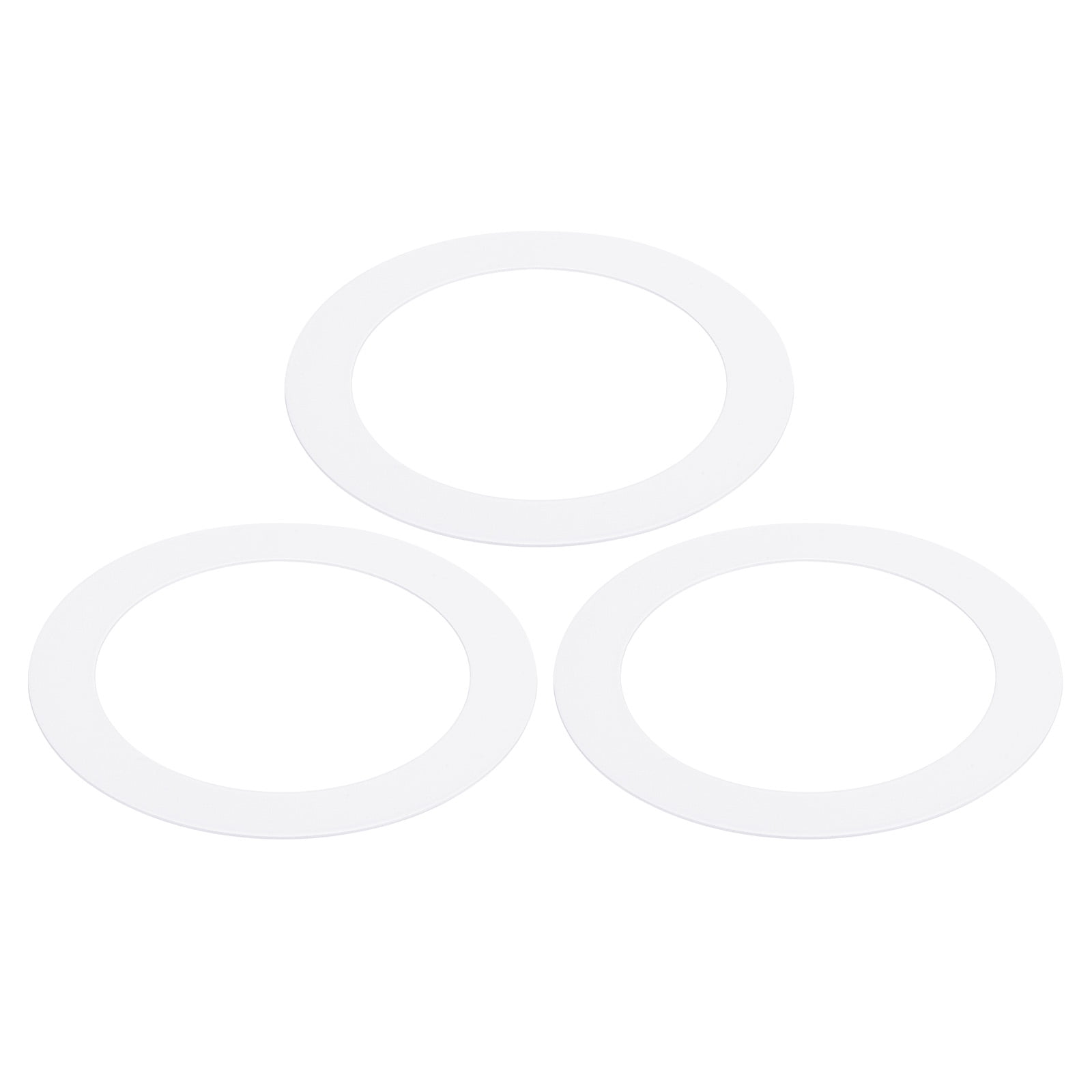 Uxcell 3.6" ID 4.9" OD Goof Rings for Recessed Light Gloss White Goof