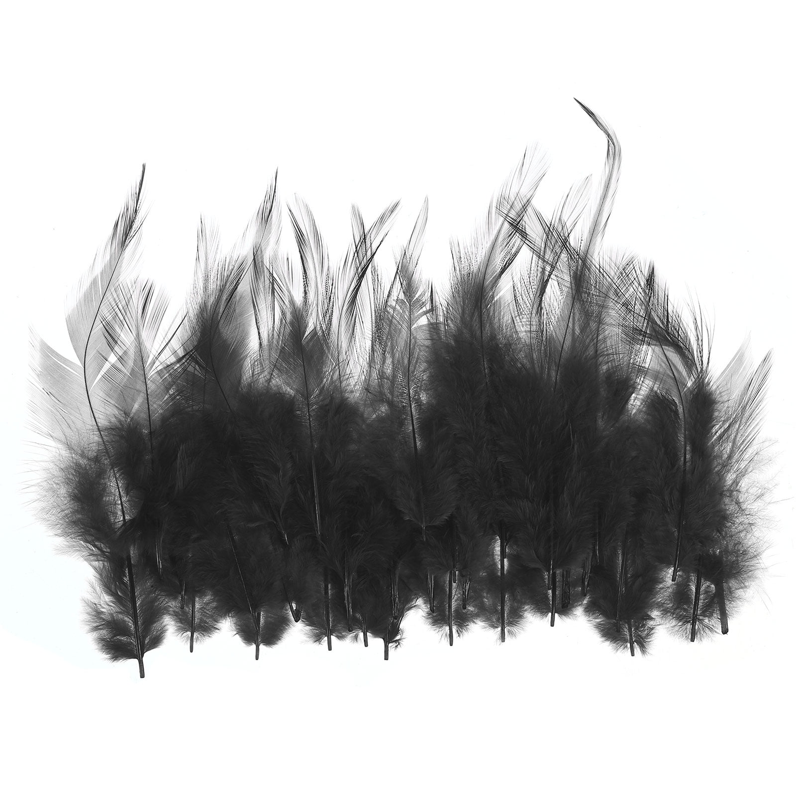 250PCS Natural Rooster Saddle Hackle Feathers - 10-15cm For Crafts, Jewelry, Dream Catchers & Costumes