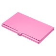 thumbnail image 1 of Uxcell 3.6x2.3x0.3 Inch Name Cards Case Alloy Business Card Holder Pink, 1 of 5