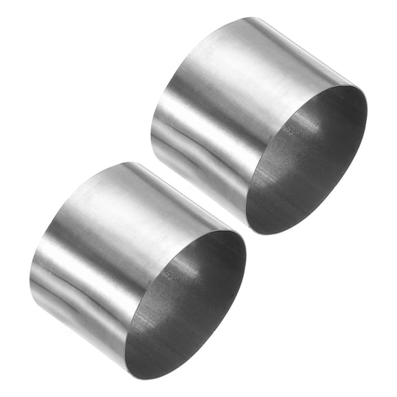 Uxcell 3" (76mm) ID Straight Pipe Fitting, 2pcs 304 Stainless Steel Coupling Metal Tube Connector Adapter for Irrigation Water Pipelines, DIY, 60mm Long