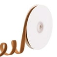 thumbnail image 1 of Uxcell 3/8" 10 Yard Velvet Ribbon Polyester Single Face Spool Gift Wrap Craft Decoration, Khaki, 1 of 6