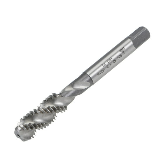 Uxcell 3/8"-16 BSW HSS-Cobalt Spiral Flute Thread Tap Machine Threading Tap Uncoated