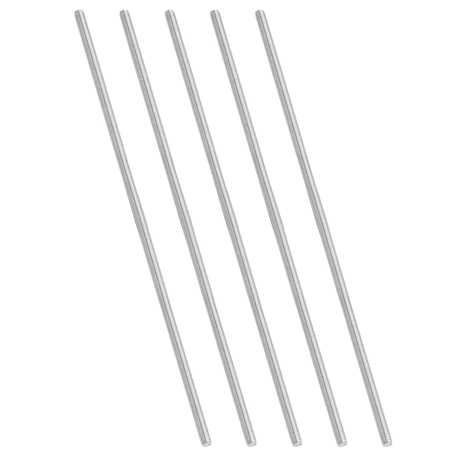 Uxcell 3/8"-16 Fully Threaded Rod, 5Pcs 12" Length 304 Stainless Steel Thread Screw