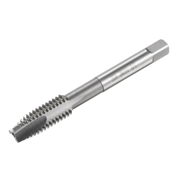 Uxcell 3/8-16 UNC High Speed Steel Machine 3 Flutes Spiral Point Thread Tap Uncoated