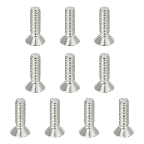Uxcell 3/8-16 x 1-1/4" Flat Countersunk Head Socket Cap Countersunk Bolt Machine Screws 304 Stainless Steel 18-8, 10 Pcs