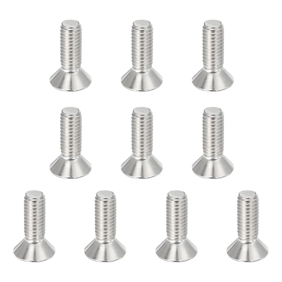 Uxcell 3/8-16 x 1" Flat Countersunk Head Socket Cap Countersunk Bolt Machine Screws 304 Stainless Steel 18-8, 10 Pcs