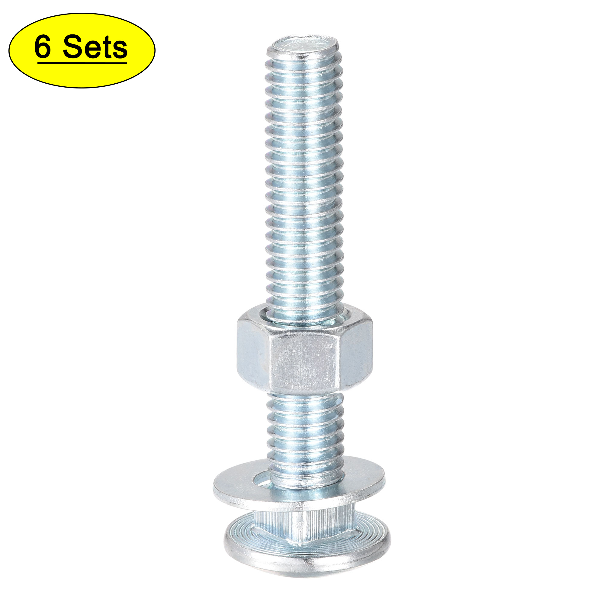 1000 Boulons à Chaperon 3/8-16 X 2-1/2" Galvanisés à Chaud - Grade A307, Lot économique Neuf