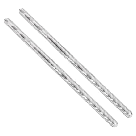 Uxcell 3/8"-24 UNC 304 Stainless Steel Fully Threaded Rod, 2Pcs 7.9" Length Long Threaded Screw Right Hand Threads All Threaded Rod Studs for Anchoring Bolt, Clamps, Hangers and U-Bolts