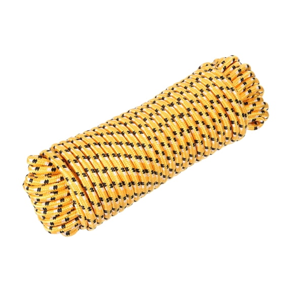 Uxcell 3/8" 98ft Diamond Braided Ropes Orange Nylon Ropes Polypropylene Flag Pole Cord