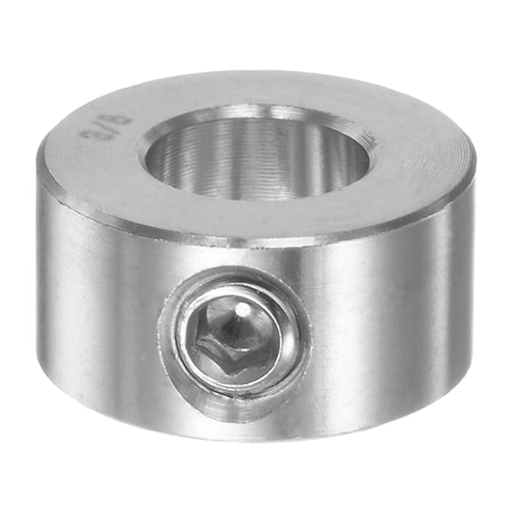 Uxcell 3/8" Bore 304 Stainless Steel Set Screw Shaft Collars, 3/4" OD, 3/8" Width