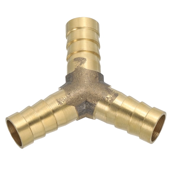 Uxcell 3/8" Brass Hose Barb Fitting, Y Type Barb Union Fittings Metals Splicer
