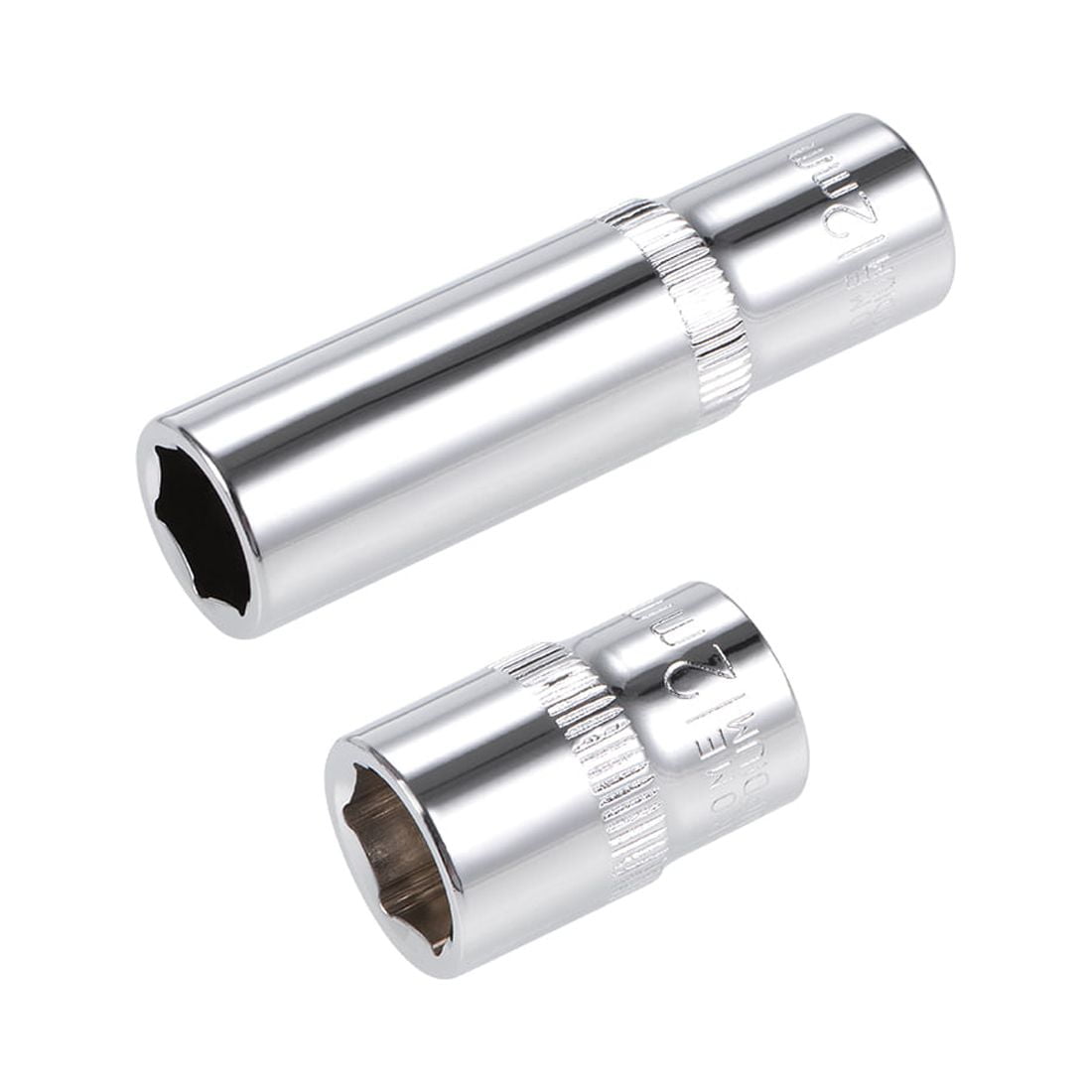 Uxcell 1/2" Drive 19mm 6-Point Deep Socket - Chrome Vanadium Steel, 78mm Length, Metric For Automotive & General Repairs