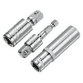 thumbnail image 1 of Uxcell 3/8" Drive 13mm Deep Socket Swivel Joints Hex Shank Impact Driver Adaptor Set, 1 of 7