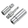 thumbnail image 1 of Uxcell 3/8" Drive 17mm Deep Socket Swivel Joints Hex Shank Impact Driver Adaptor Set, 1 of 7