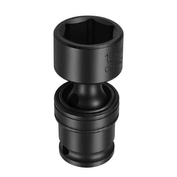 Uxcell 3/8" Drive Impact Swivel Socket 19mm Universal Joint Socket 1Pcs