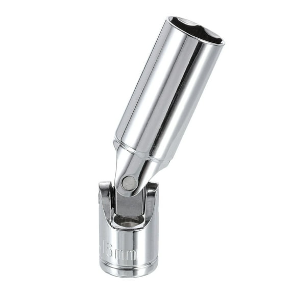 Uxcell 3/8" Drive Universal Joint Socket 16mm CR-V Metric 6-Point Rotation Swivel Flex Socket
