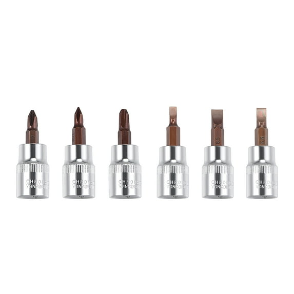 Uxcell 3/8" Drive x Phillips Slotted Bit Socket Set 48mm Length